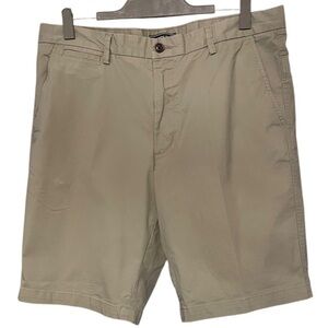 Lands’ End Classic Fit Flat Front Tan Cotton Stretch Shorts